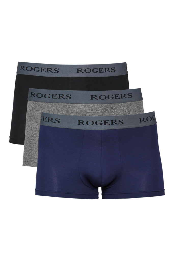 Three-Pack Modal Trunks – Grey Band, Rogers Underwear