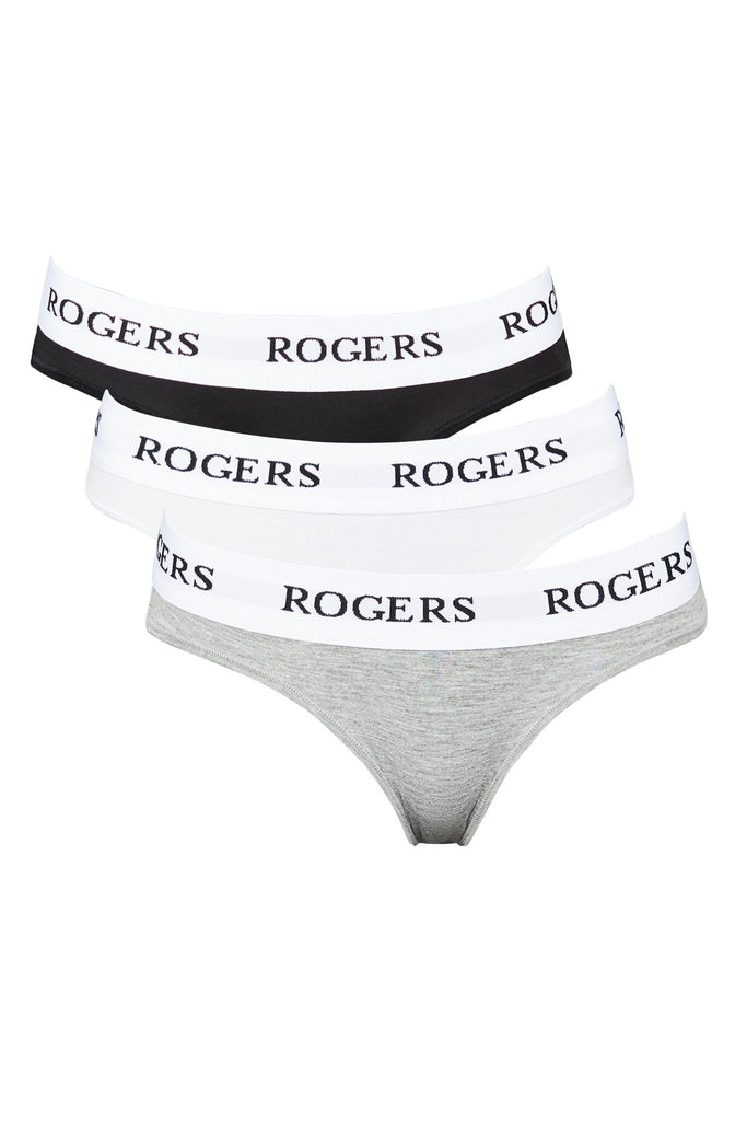 Three-Pack Hipster Brief - White Band, Rogers Underwear