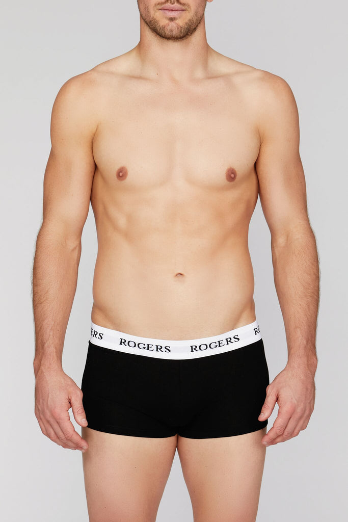 Three-Pack Cotton Trunks – White Band