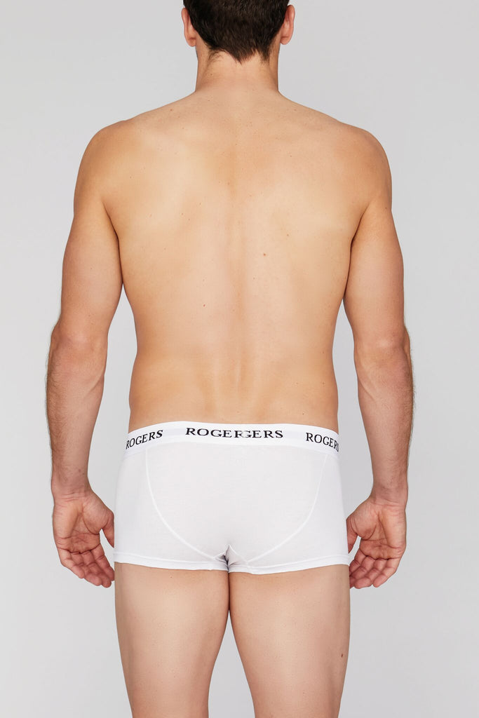 Three-Pack Cotton Trunks – White Band